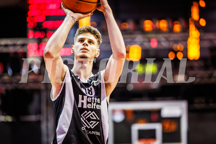Basketball, win2day Basketball Superliga 2023/24, Grunddurchgang 12.Runde, BC Vienna, Kapfenberg Bulls, Daniel Grgic (18)