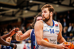 Basketball, win2day Basketball Superliga 2024/25, Grunddurchgang Runde 19, Oberwart Gunners, BBC Nord Dragonz, Daniel Köppel (14)
