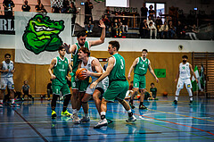 Basketball, Basketball Zweite Liga 2024/25, Grunddurchgang 16.Runde, UDW Alligators, KOS Celovec, Veljko Dena (10), Luis Göd (2), Niklas Michel (3)