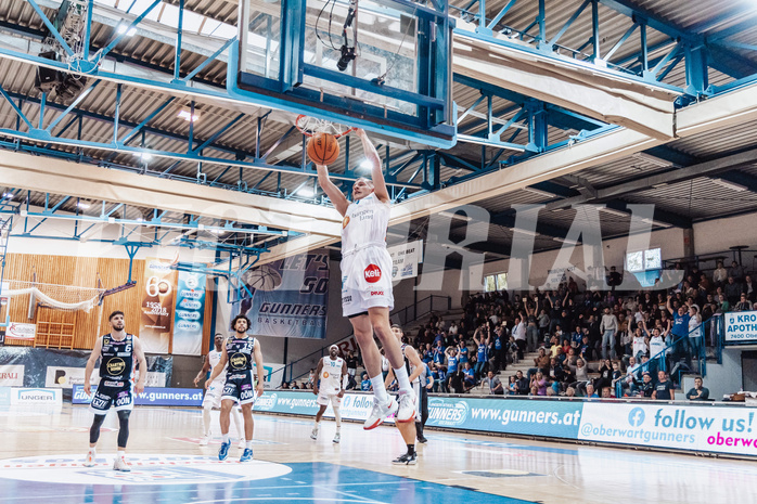 Basketball, Basketball Superliga 2023/24 , VF 2, Oberwart Gunners, Gmunden Swans, Edi Patekar (9)