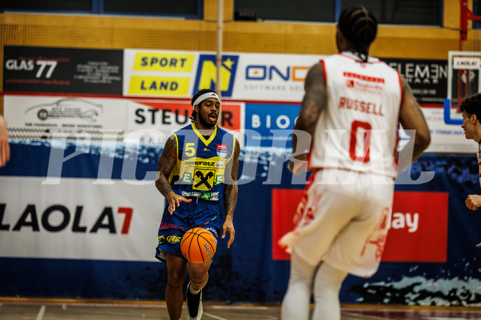 Basketball, win2day Basketball Superliga 2024/25, Grunddurchgang 18.Runde, Traiskirchen Lions, UBSC Graz, Gregory Johnson (5)