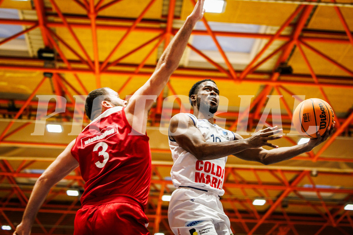 Basketball, win2day Basketball Superliga 2023/224, Grunddurchgang Runde 22, BBC Nord Dragonz, BC Vienna, Austen Awosika (10)