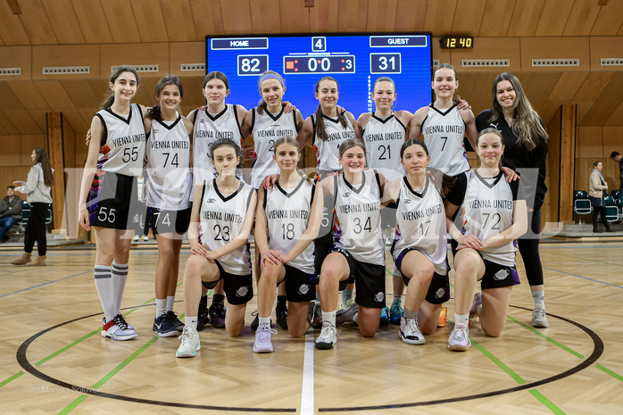 23.02.2025 Österreichischer Basketballverband 2024/25, SLWU14 Vienna United vs. Vienna Timberwolves