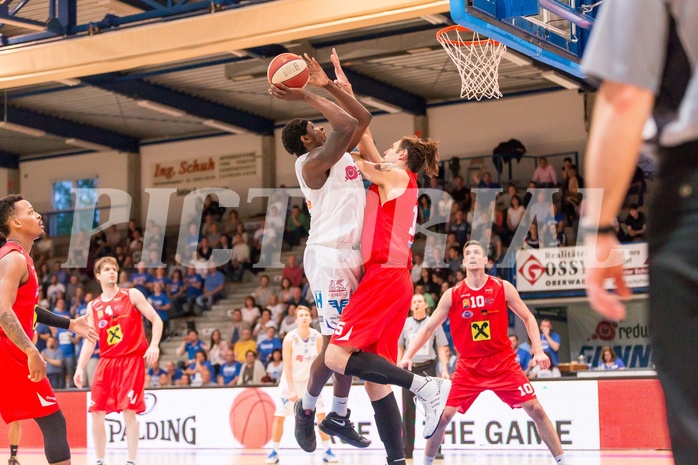 Basketball, ABL 2016/17, Playoff HF Spiel 2, Oberwart Gunners, WBC Wels, Cedric Kuakumensah (5)