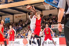 Basketball, ABL 2016/17, Playoff HF Spiel 2, Oberwart Gunners, WBC Wels, Cedric Kuakumensah (5)