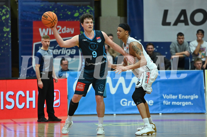 Basketball, Superliga 2023/24, Grunddurchgang 22. Runde, Flyers Wels vs. Vienna Timberwolves,
