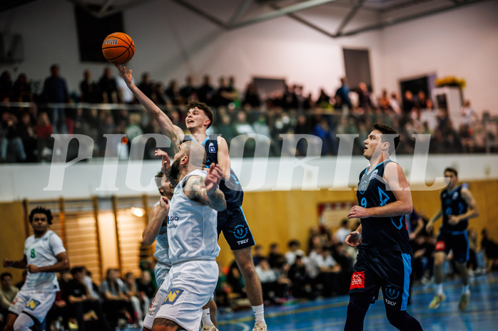 Basketball, Basketball Zweite Liga 2024/25, Grunddurchgang 13.Runde, UDW Alligators, Vienna Timberwolves, Jakob Konzet (5)