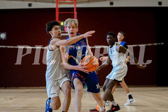02.03.2025 Österreichischer Basketballverband 2024/25, SLMU16 Basket Flames WAT vs. FCN Baskets Wels