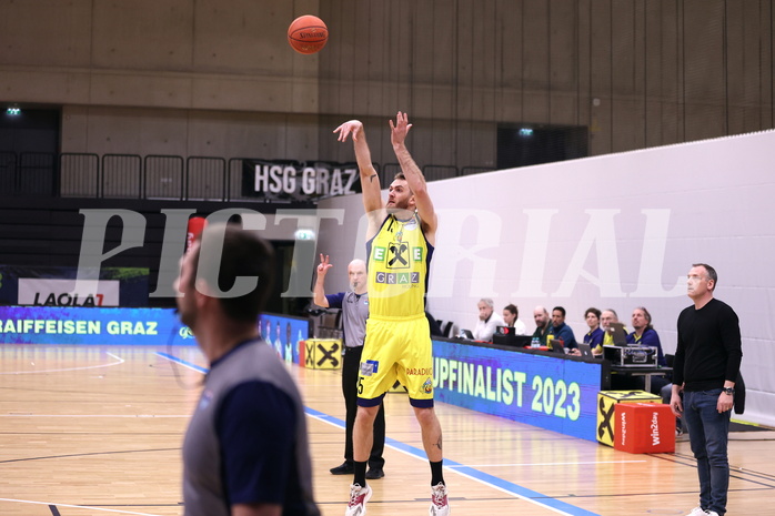 10.04.2023, Graz, Raiffeisen Sportpark Graz, Basketball Superliga 2022/23, 9. Qualifikationsrunde, UBSC Raiffeisen Graz vs. COLDAMARIS BBC Nord Dragonz 10.04.2023, Graz, Raiffeisen Sportpark Graz, Basketball Superliga 2022/23, 9. Qualifikationsrunde, UBSC Raiffeisen Graz vs. COLDAMARIS BBC Nord Dragonz