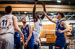 Basketball, bet-at-home Basketball Superliga 2021/22, Grunddurchgang Runde 14, Oberwart Gunners, Vienna D.C. Timberwolves, Emondre Rickman (14)