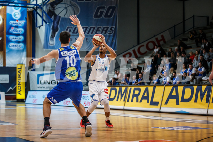 Basketball, Admiral Basketball Superliga 2019/20, Grunddurchgang 11.Runde, Gunners Oberwart, Gmunden Swans, Orion Outerbridge (8)