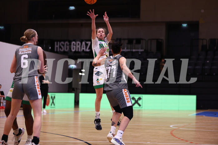 03.02.2024, Graz, Raiffeisen Sportpark, Basketball Damen Superliga 2023/24, Grunddurchgang 11.Runde, UBI Holding Graz - BK Raiffeisen Duchess Klosterneuburg ,  