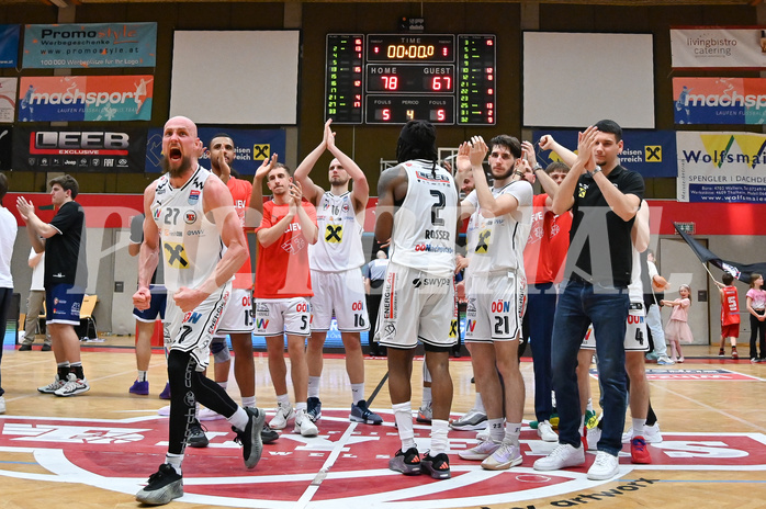 Basketball Superliga 2024/25, Playoff, Viertelfinale Spiel 3, Flyers Wels vs BBC Nord Dragonz,
