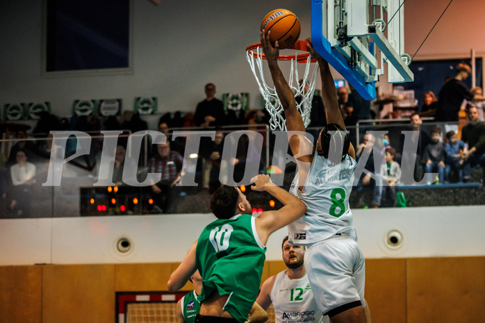 Basketball, Basketball Zweite Liga 2024/25, Grunddurchgang 16.Runde, UDW Alligators, KOS Celovec, Steven Kaltenbrunner (8)