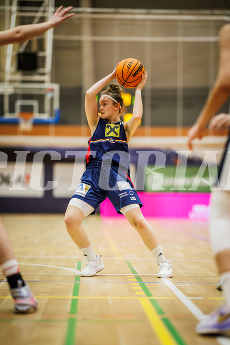 Basketball, Win2Day Basketball Damen Superliga 2023/24, Grunddurchgang 14.Runde, Vienna Timberwolves, SKN St. Pölten, Valentina Mayrhofer (16)