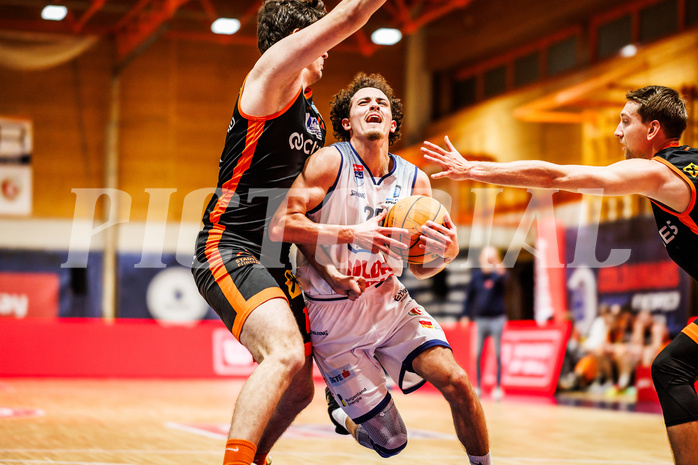 Basketball, win2day Basketball Superliga 2023/224, 5.Qualifikationsrunde, BBC Nord Dragonz, Fürstenfeld Panthers, Lukas Hahn (25)