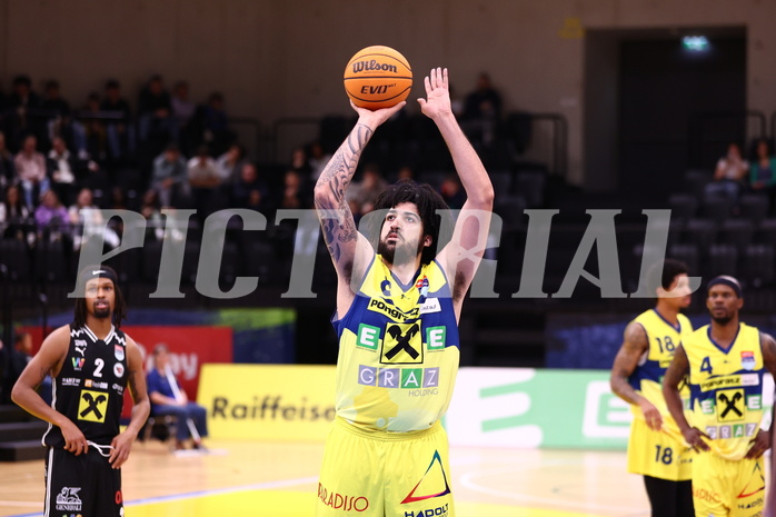 23.04.2024, Graz, Raiffeisen Sportpark Graz, Basketball Superliga 2023/24, Playoffs, Viertelfinale, Spiel 2, UBSC Raiffeisen Graz - Raiffeisen Flyers Wels 