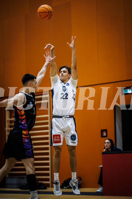 Basketball, Basketball Zweite Liga 2024/25, Grunddurchgang 3.Runde, Vienna Timberwolves, Vienna United, Daniele Kuchar (22)