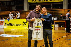 Basketball, Basketball Zweite Liga 2024/25, Grunddurchgang 6.Runde, Mattersburg Rocks, Traiskirchen Lions, #featured Verabschiedung Marco Jaitz