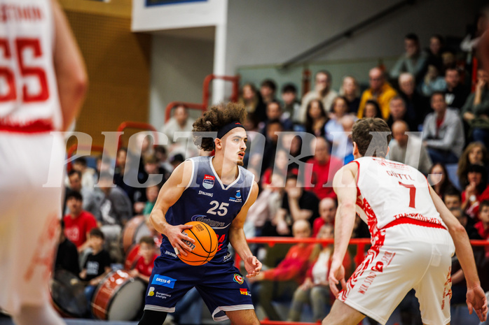 Basketball, win2day Basketball Superliga 2024/25, Grunddurchgang 20.Runde, Traiskirchen Lions, BBC Nord Dragonz, Lukas Hahn (25)