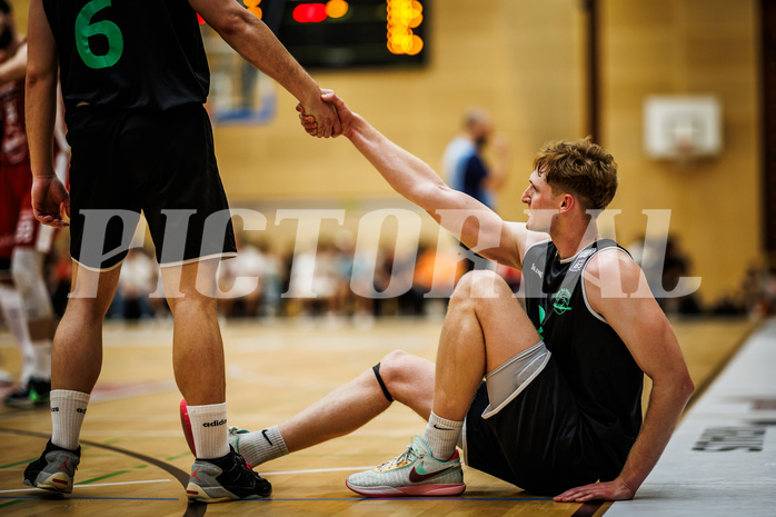 Basketball, Basketball Zweite Liga 2023/24, Playoff, Finale Spiel 1, Mistelbach Mustangs, Union Deutsch Wagram Aligators, Luis Göd (2)