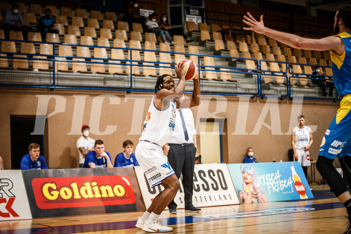 Basketball, bet-at-home Basketball Superliga 2020/21, Viertelfinale Spiel 1, Oberwart Gunners, SKN St. Pölten, Quincy Diggs (13)