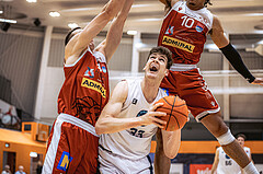 Basketball, Win2Day Superliga 2022/23, Grunddurchgang 15.Runde, Vienna Timberwolves, Arkadia Traiskirchen Lions, Chris Vogt (33)