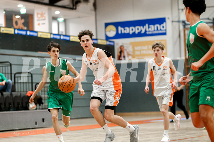 29.03.2025 Österreichischer Basketballverband 2024/25, SLMU16, Basket Dukes vs. KOS Celovec