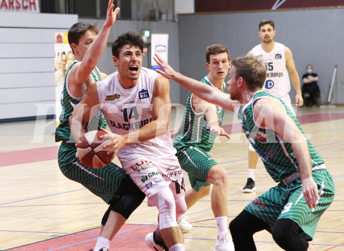 Basketball 2.Bundesliga 2020/21 Grunddurchgang 11.Runde  Jennersdorf Blackbirds vs KOS Celovec
