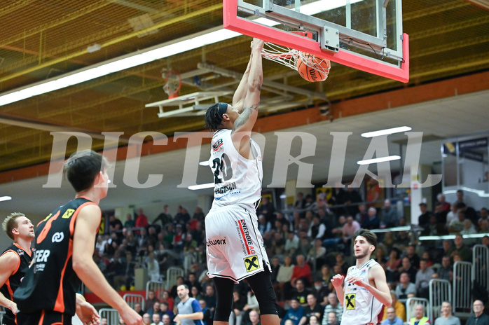 Basketball, Superliga 2023/24, Grunddurchgang 15. Runde, Flyers Wels vs. Fürstenfeld Panthers,