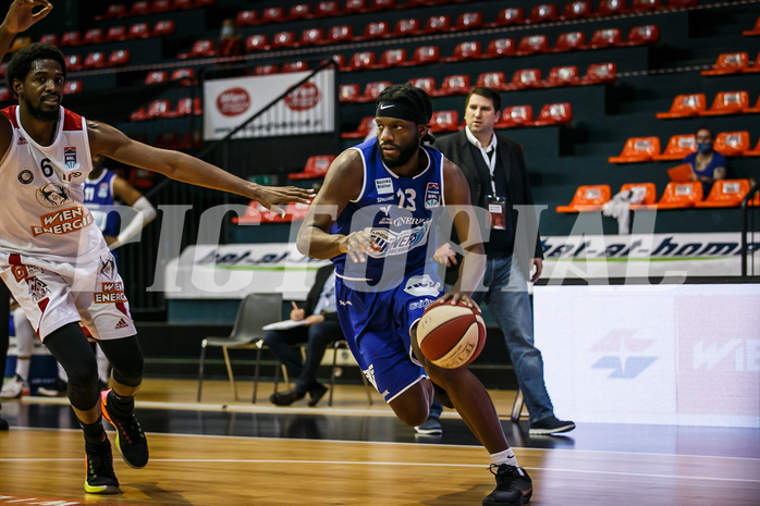 Basketball, bet-at-home Basketball Superliga 2020/21, Grunddurchgang 7. Runde, BC Vienna, Oberwart Gunners, Quincy Diggs (13)
