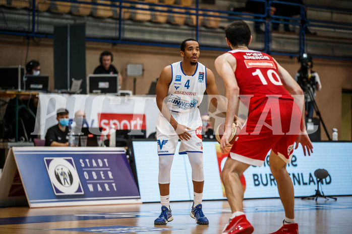 Basketball, bet-at-home Basketball Superliga 2020/21, Grunddurchgang 16. Runde, Oberwart Gunners, BC Vienna, Laurence Alexander (4)