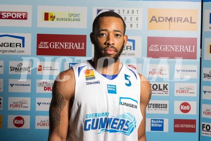 Basketball, ABL 2017/18, Teampictures, Oberwart Gunners, , Louis Dabney Jr. (5)