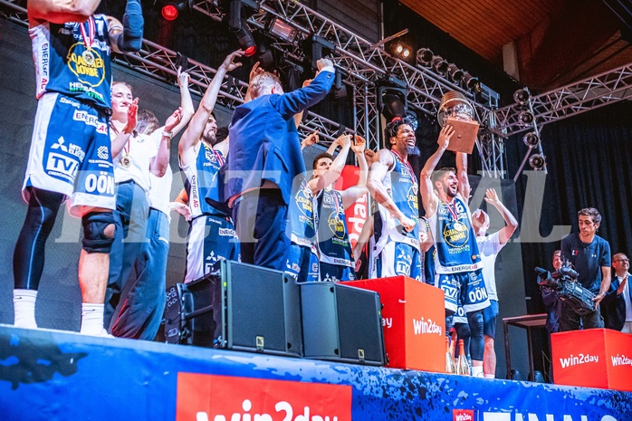Basketball, Win2Day Superliga 2022/23, Playoff, Finale Spiel 4, BC Vienna, Gmunden Swans, 
