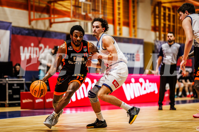Basketball, win2day Basketball Superliga 2023/224, 5.Qualifikationsrunde, BBC Nord Dragonz, Fürstenfeld Panthers, Hegel Mitchell Augustin (17)