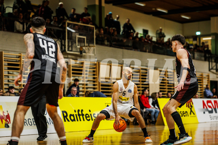 Basketball, Basketball Zweite Liga 2024/25, Grunddurchgang 17.Runde, Mattersburg Rocks, Mistelbach Mustangs, Dominik Alturban (6)