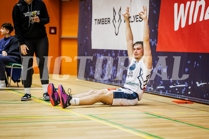 Basketball, Win2Day Superliga 2023/24, 1. Qualifikationsrunde, Vienna Timberwolves, Fürstenfeld Panthers, Ivor Kuresevic (44)