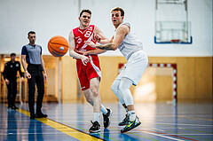 Basketball, Basketball Zweite Liga 2024/25, Grunddurchgang 1.Runde, Deutsch Wagram Alligators, Upper Austrian Ballers, Simon Hintenaus (8), Vitalii Shorstkiy (7)