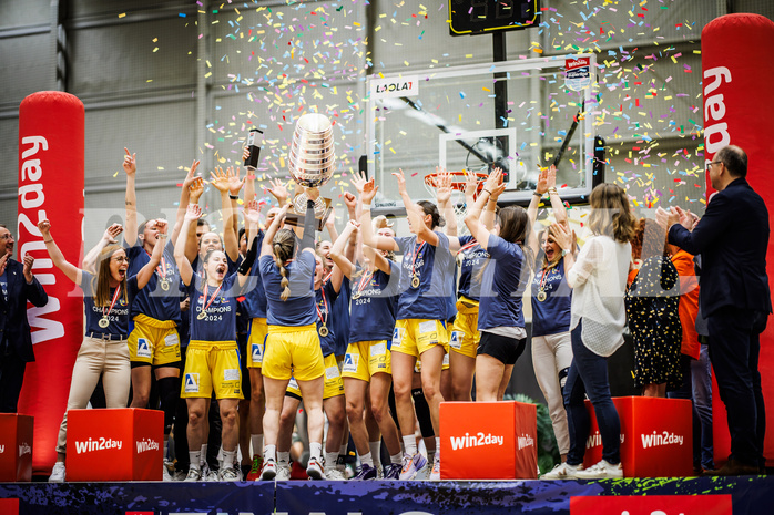 Basketball, Win2Day Basketball Damen Superliga 2023/24, Playoff, Finale Spiel 3, SKN St. Pölten, UBI Graz, 