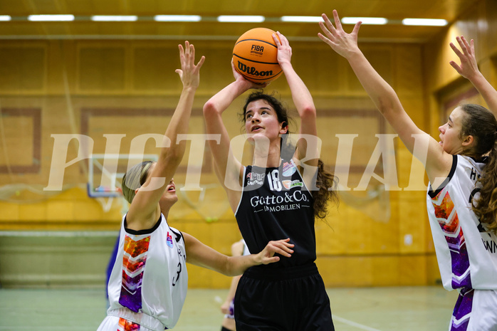 Basketball Damen Superliga 2023/24, Grunddurchgang 10.Runde Vienna United vs. Basket Flames