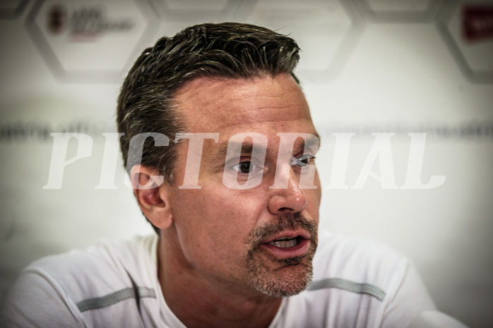 Basketball, FIBA EuroBasket 2025 Qualifiers , , AUSTRIA, IRELAND, Pressekonferenz: Raoul Korner (Head Coach)