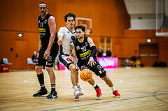 Basketball, Basketball Zweite Liga 2024/25, Grunddurchgang 11.Runde, Vienna Timberwolves, Mattersburg Rocks, Corey Hallett (13), Daniele Kuchar (22), Julian Alper (10)