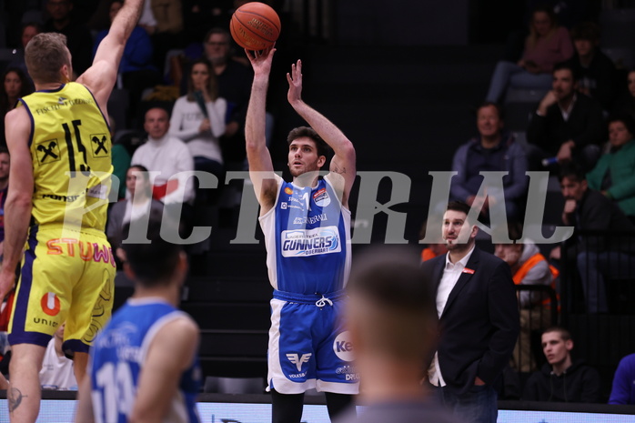 18.02.2023, Graz, Raiffeisen Sportpark Graz, Basketball Superliga 2022/23, Grunddurchgang, Runde 22, UBSC Raiffeisen Graz vs. Unger Steel Gunners Oberwart