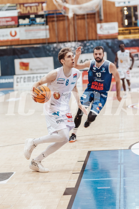 Basketball, Basketball Austria Cup 2023/24, VF Spiel 7, Oberwart Gunners, Dragonz Eisenstadt, Florian Koeppel (8), Tino Sebalj (13)