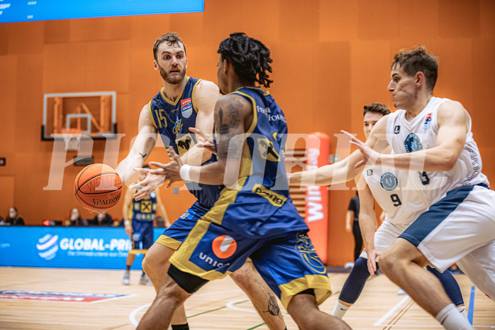 Basketball, Win2Day Superliga 2022/23, Grunddurchgang 2.Runde, Vienna D.C. Timberwolves, UBSC Raiffeisen Graz, Tanner Giddings (15)
