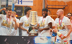 Basketball, Basketball Superliga 2024/25, Playoffs, Finale Spiel 1, Oberwart Gunners vs. BBC Nord Dragonz