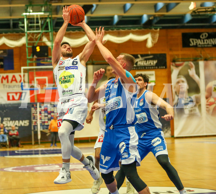 Basketball Superliga 2022/23, 6.Plazierungsrunde Gmunden Swans vs. Oberwart Gunners


