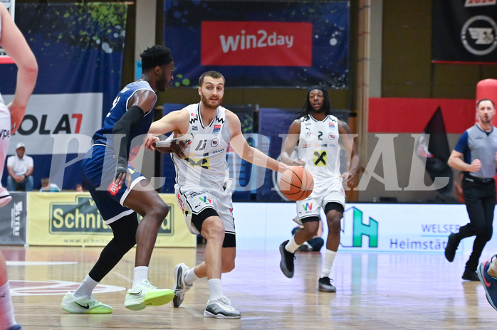 Basketball Superliga 2024/25, Playoff, Viertelfinale Spiel 3, Flyers Wels vs BBC Nord Dragonz,
