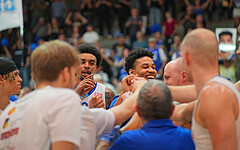 Basketball, Basketball Superliga 2024/25, Playoffs, Viertelfinale Spiel 3, Oberwart Gunners vs. Kapfenberg 