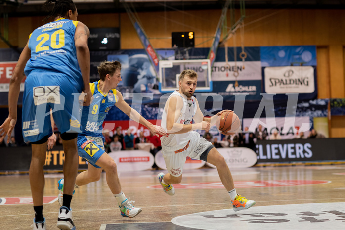 Basketball, Basketball Superliga 2022/23, Grunddurchgang Runde 18, Kapfenberg Bulls, SKN St. P